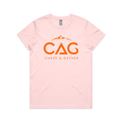 CAG - Cotton Tee Ladies with Orange Logo