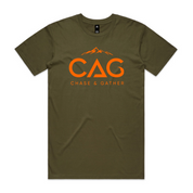 CAG -  Men's Tee with Orange Logo