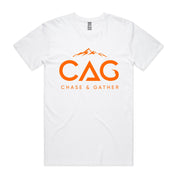 CAG -  Men's Tee with Orange Logo