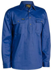 BSC6433 Bisley Closed Front Cotton Drill Shirt - Long Sleeve