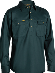 BSC6433 Bisley Closed Front Cotton Drill Shirt - Long Sleeve