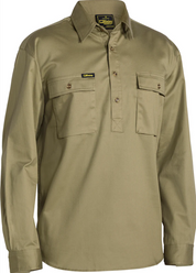 BSC6433 Bisley Closed Front Cotton Drill Shirt - Long Sleeve